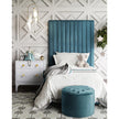 TOV Furniture Queen Performance Velvet Round Storage Ottoman