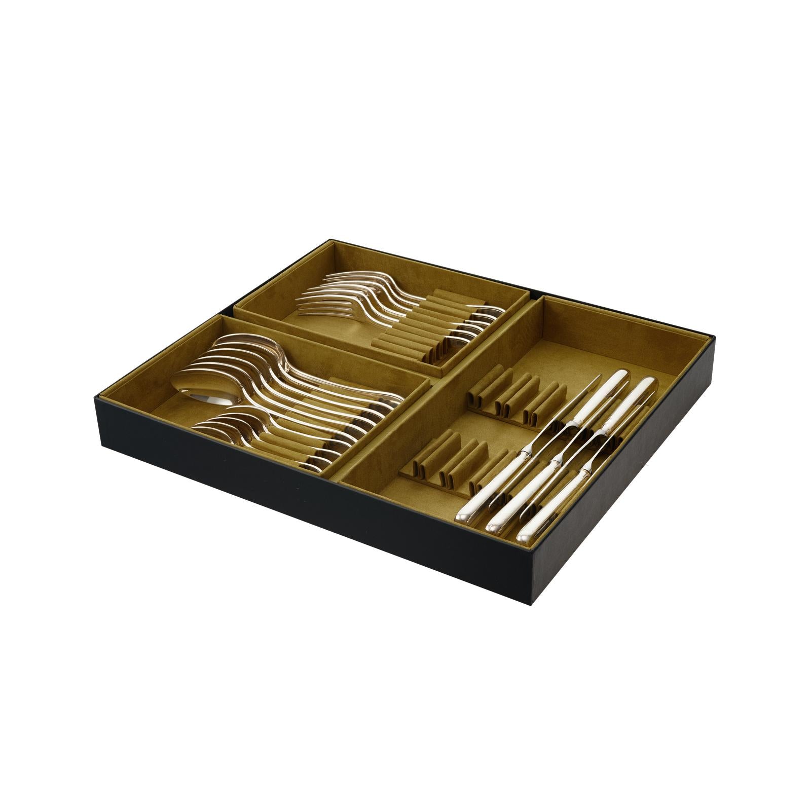 Christofle Spatours Silver Plated 24-Piece Cutlery Set