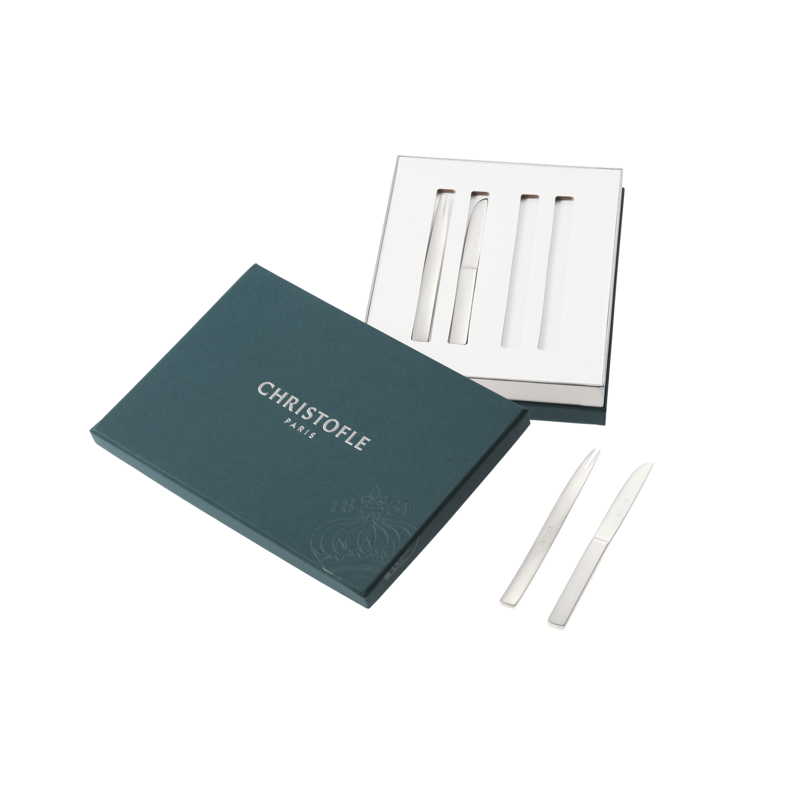 Christofle Sweetness Silver Plated Forks And Knives -Set of 2
