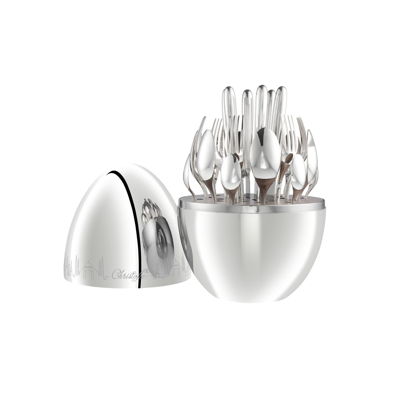 Christofle MOOD Silver Plated Skyline - 24 Pieces