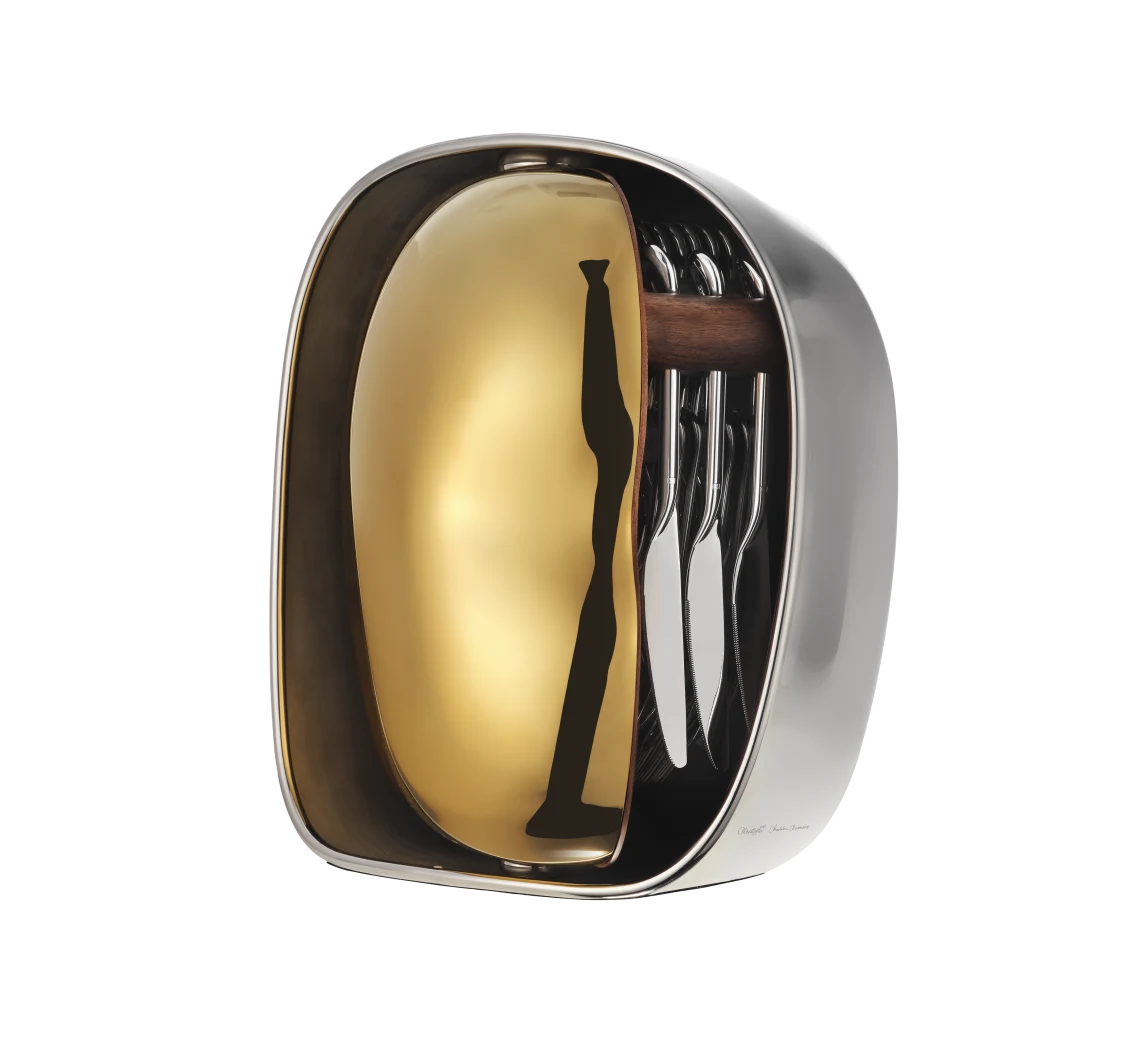 Christofle Carrousel Two-Tone Shell Silver-Plated 24-Piece Flatware Set