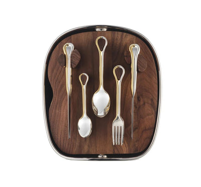 Christofle Carrousel Two-Tone Shell Silver-Plated 24-Piece Flatware Set