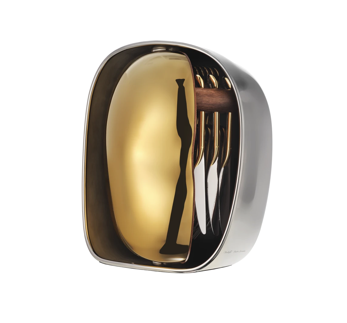 Christofle Carrousel Two-Tone Shell Silver-Plated 24-Piece Flatware Set