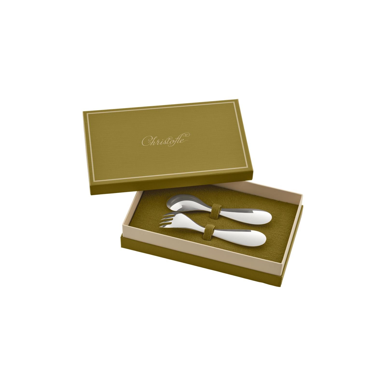 Christofle Talisman Silver Plated 2-Piece Cutlery Set For Baby