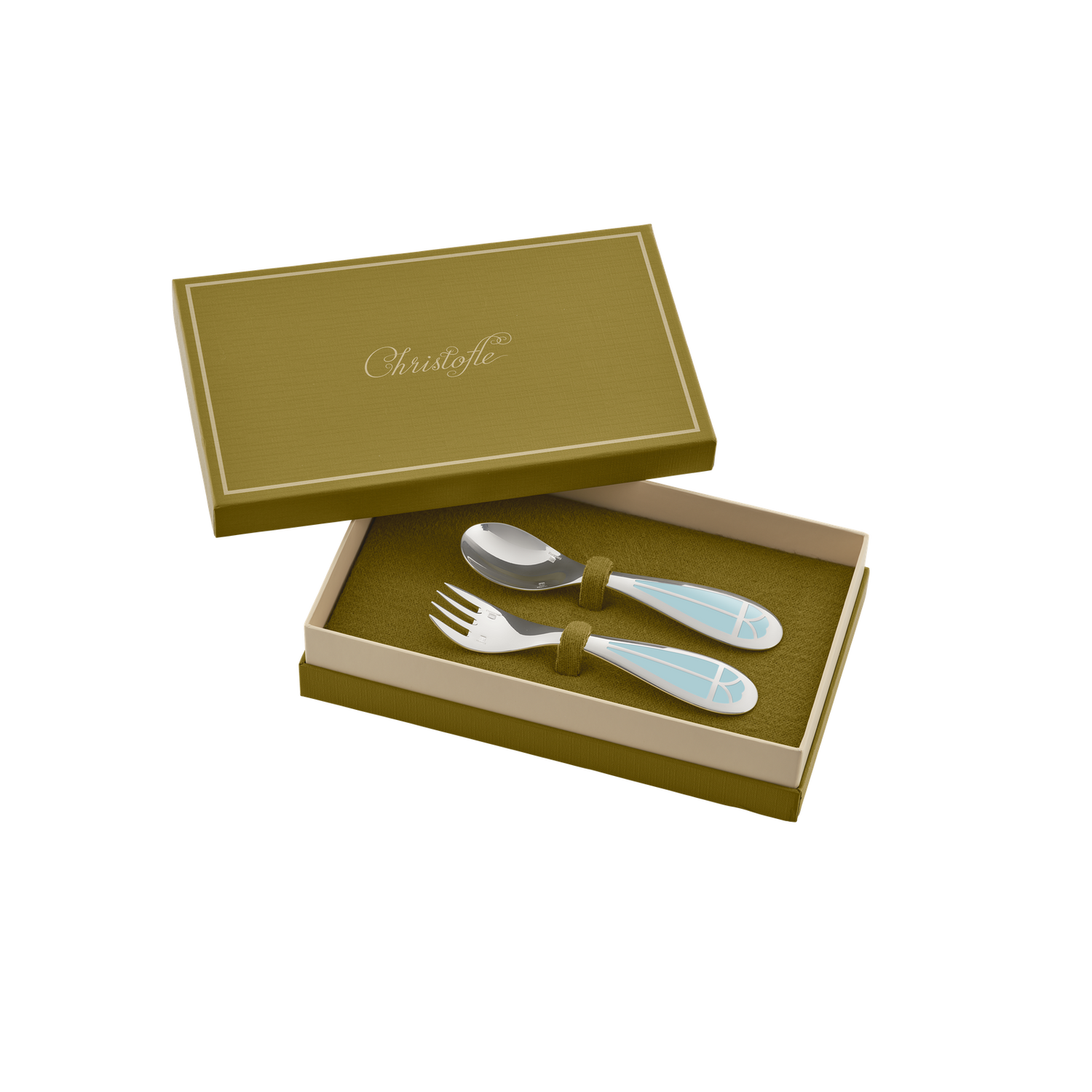 Christofle Talisman Silver Plated 2-Piece Cutlery Set For Baby