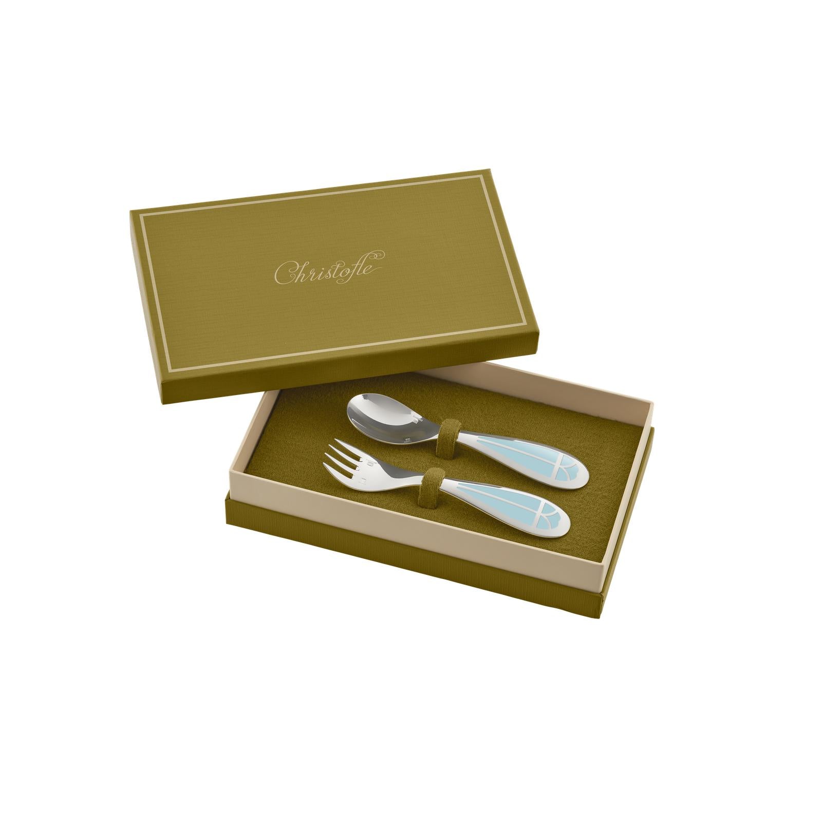 Christofle Talisman Silver Plated 2-Piece Cutlery Set For Baby