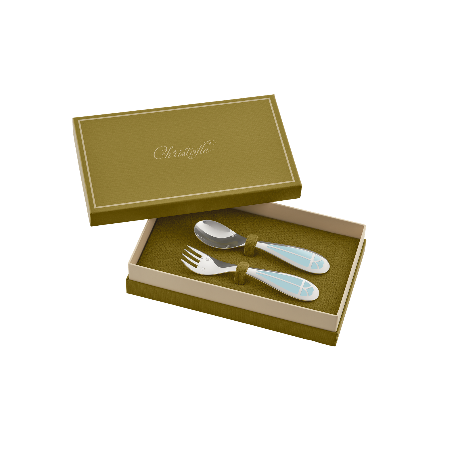 Christofle Talisman Silver Plated 2-Piece Cutlery Set For Baby