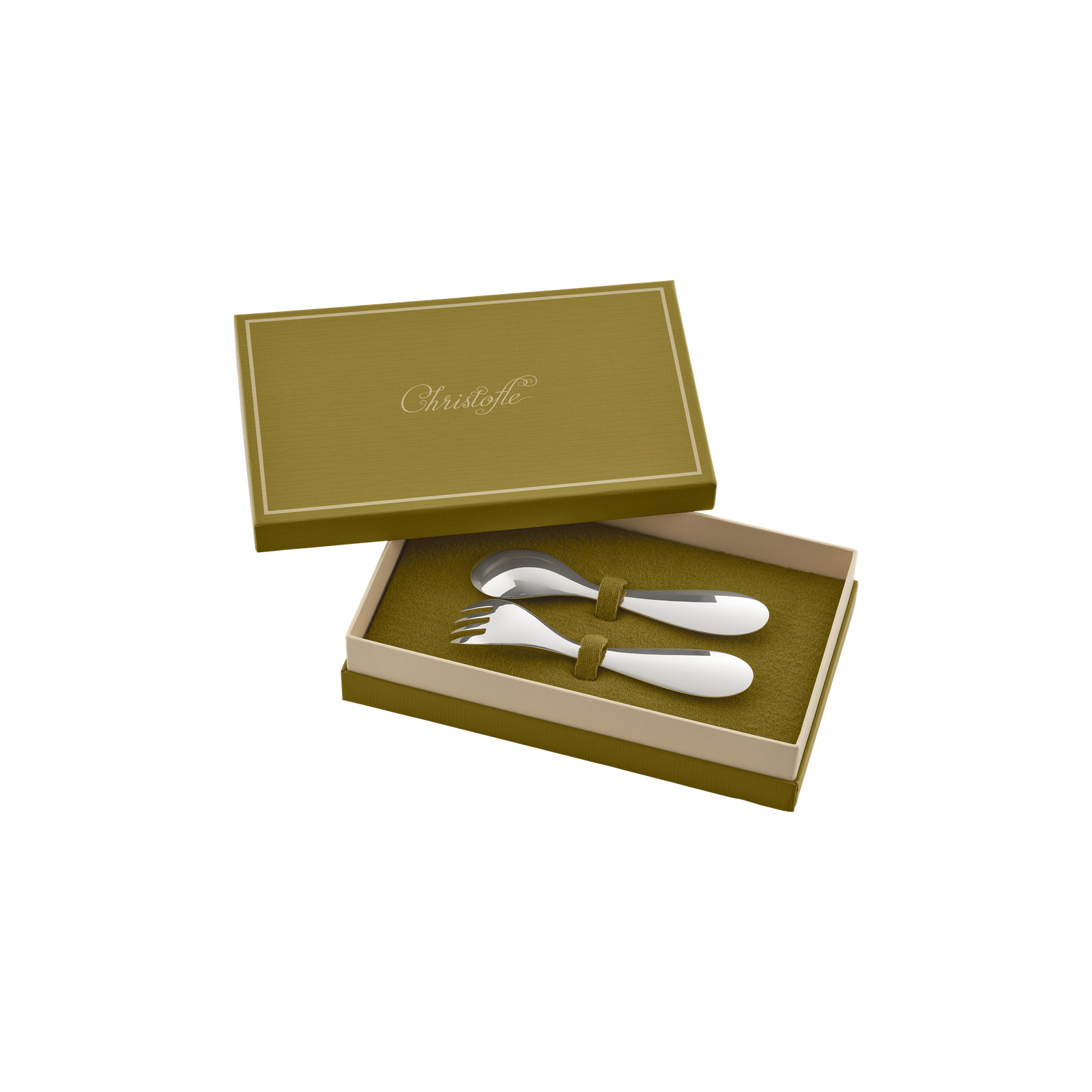 Christofle Talisman Silver Plated 2-Piece Cutlery Set For Baby