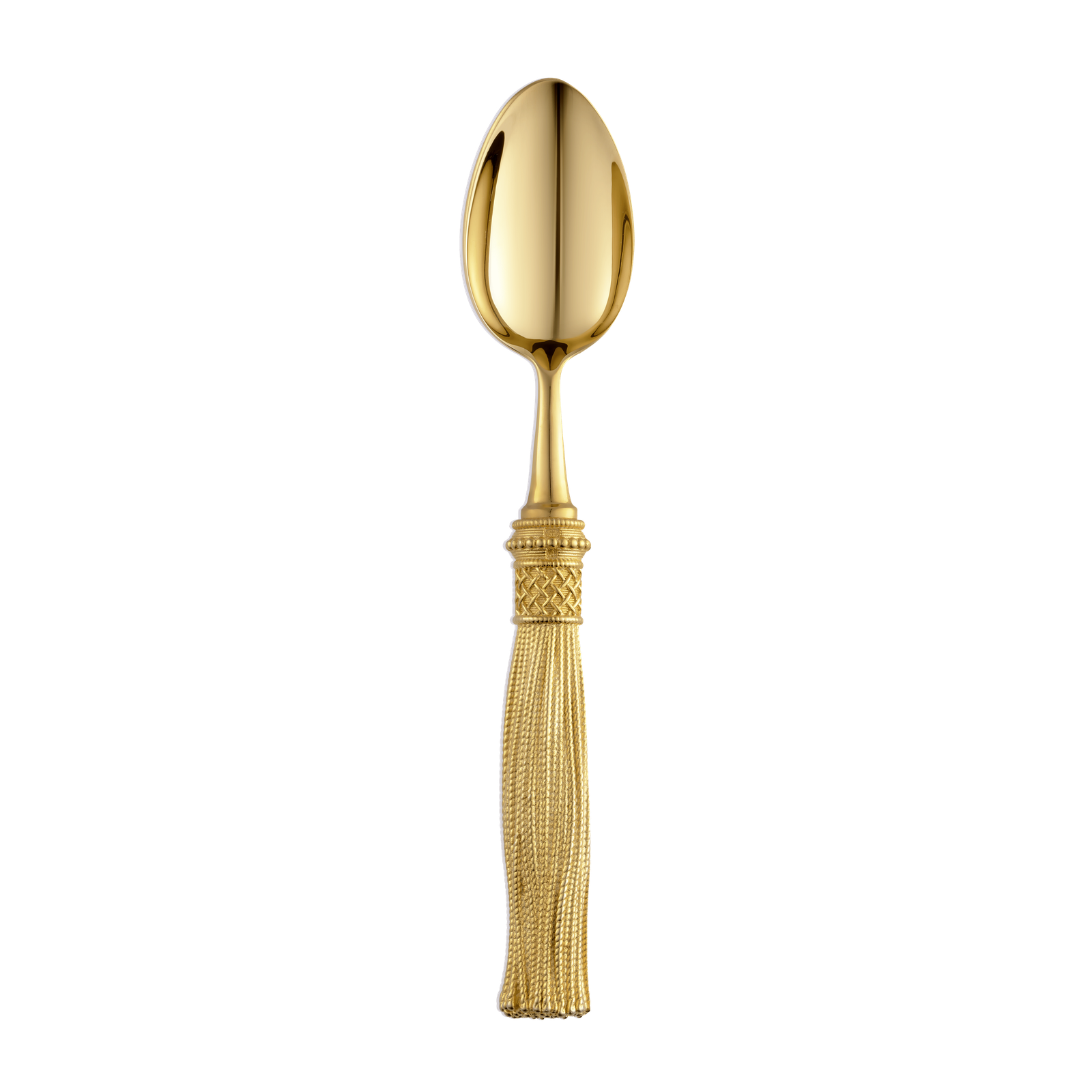 Christofle Pompon Silver Plated Gilded 4-Piece Cutlery Set