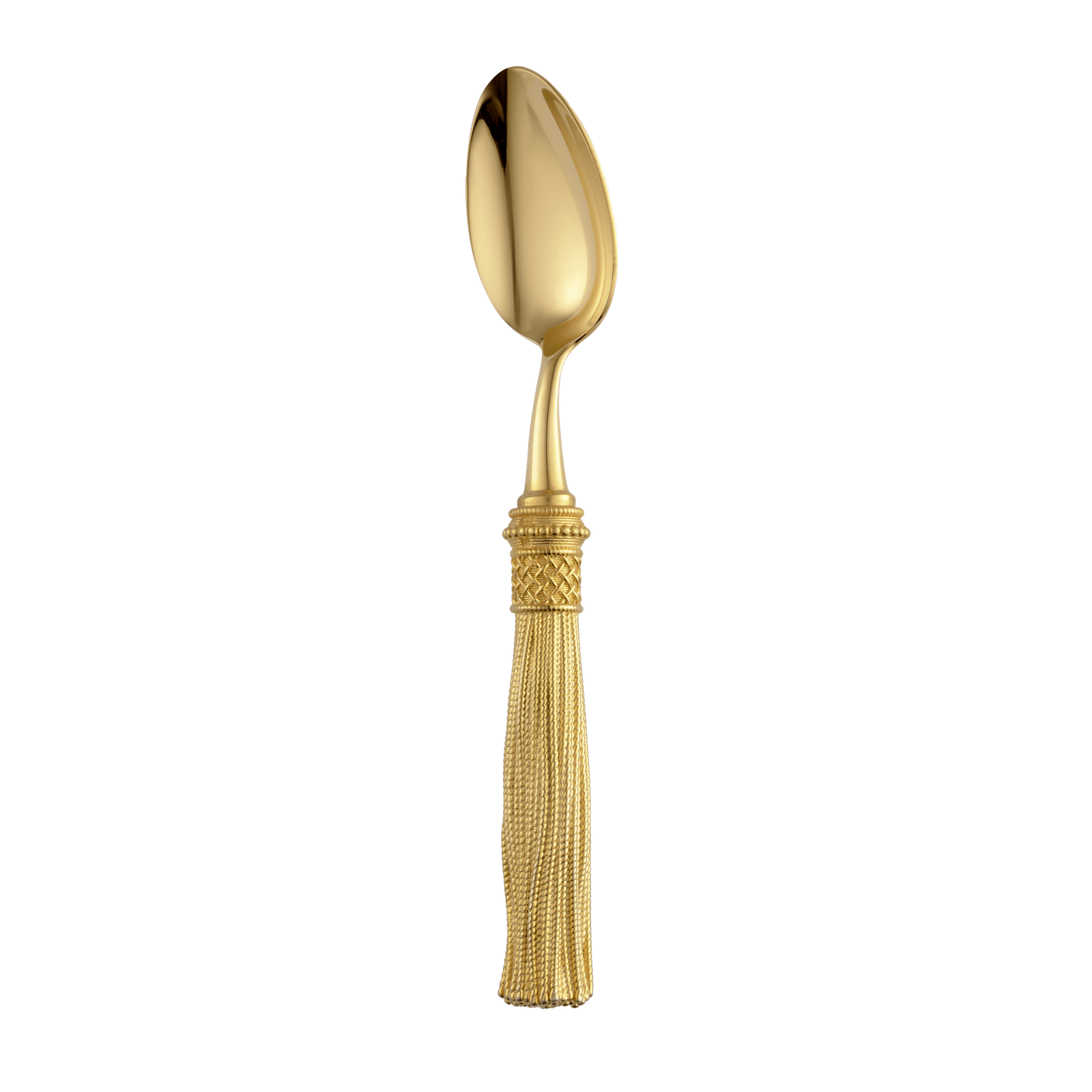 Christofle Pompon Silver Plated Gilded 4-Piece Cutlery Set