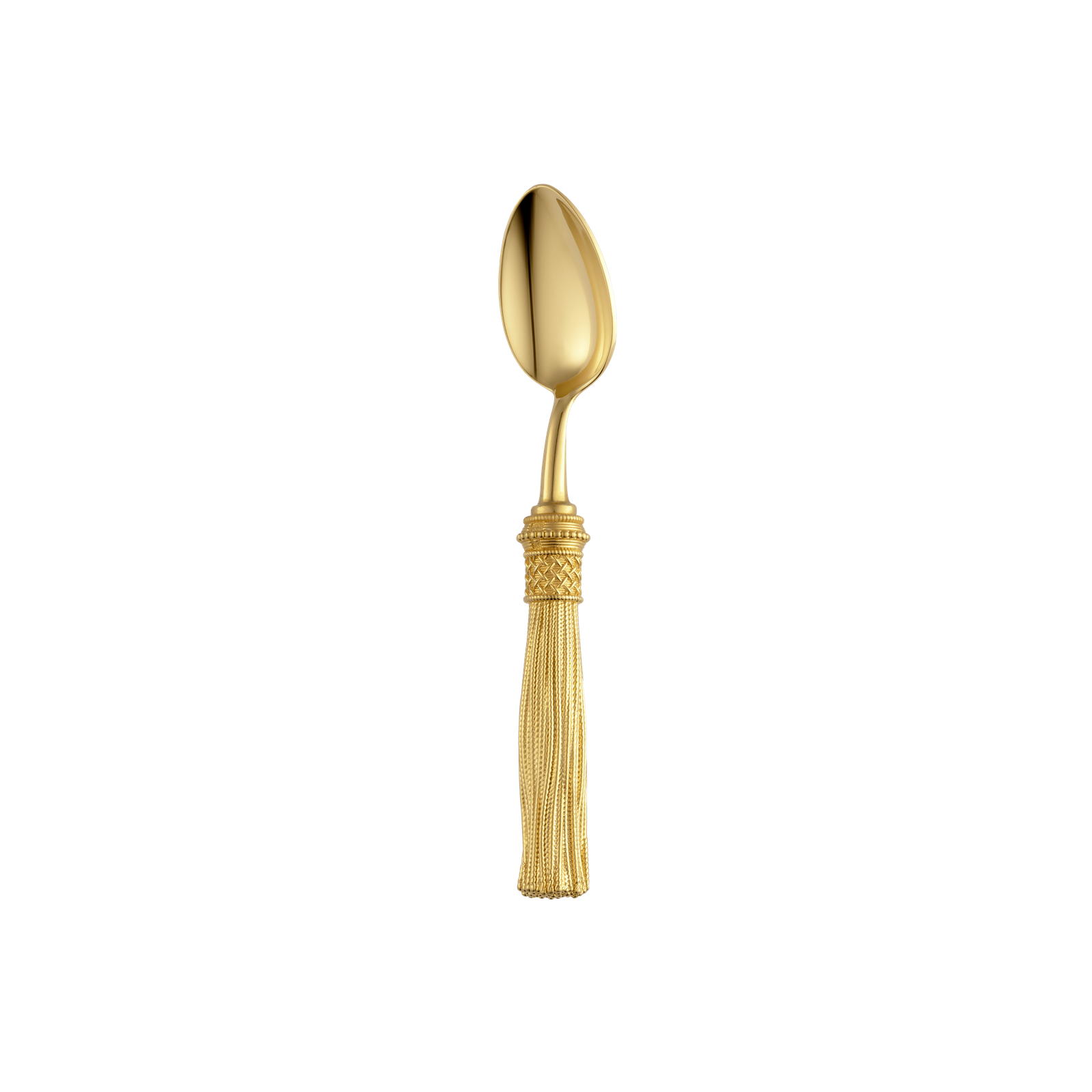 Christofle Pompon Silver Plated Gilded 4-Piece Cutlery Set