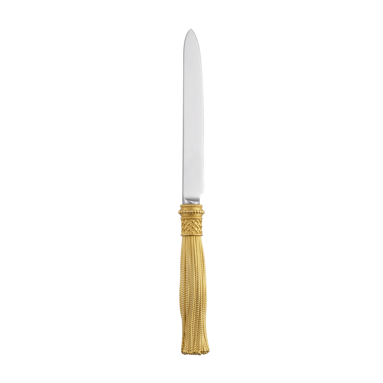 Christofle Pompon Silver Plated Gilded 4-Piece Cutlery Set