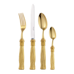 Christofle Pompon Silver Plated Gilded 4-Piece Cutlery Set
