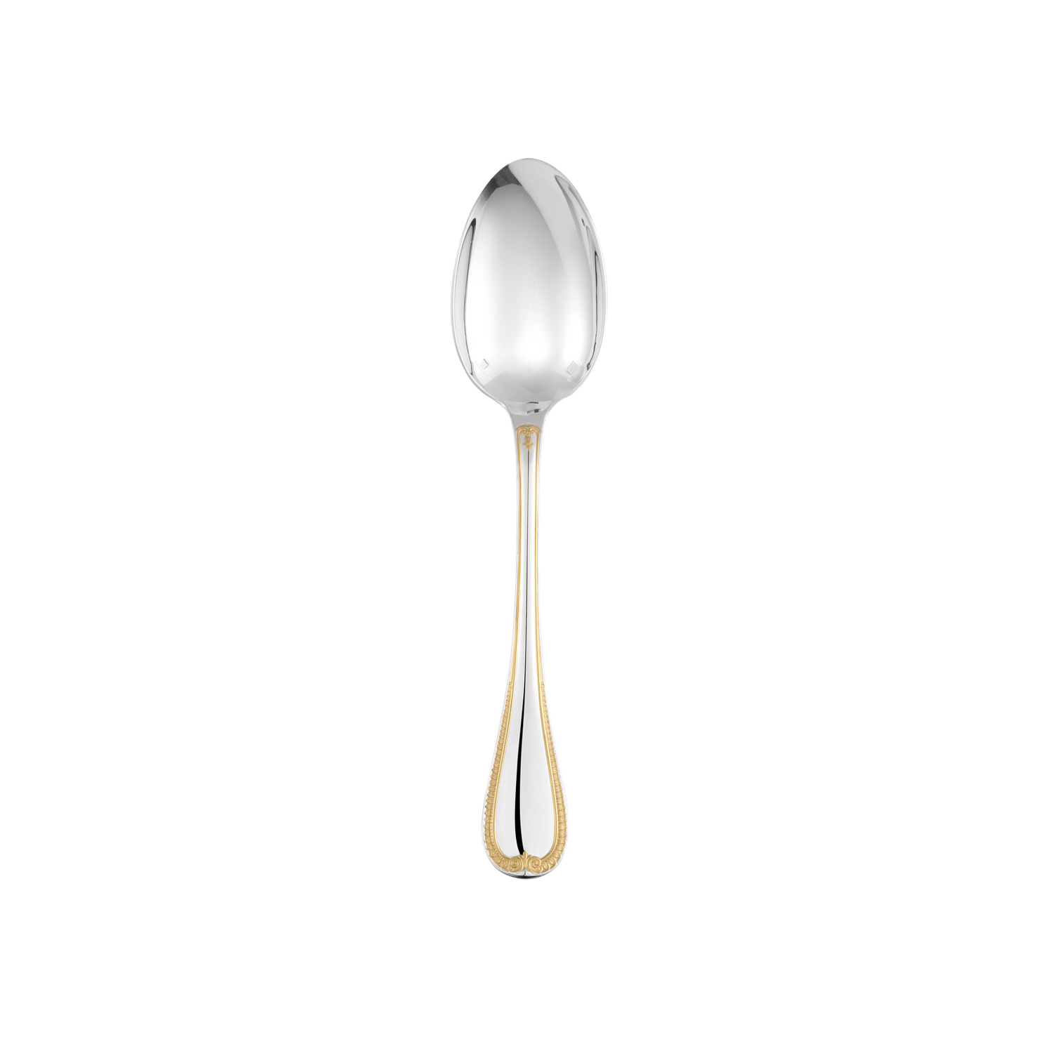 Christofle Malmaison Silver Plated Gold Accents Tablespoon
