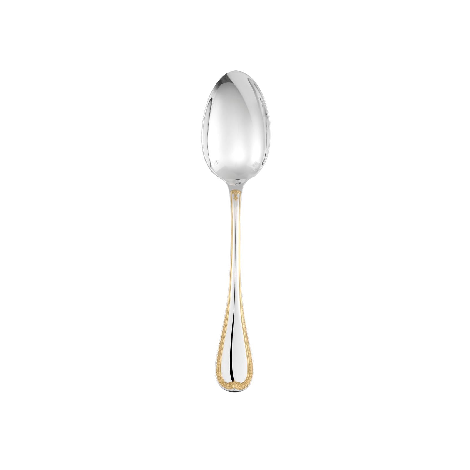 Christofle Malmaison Silver Plated Gold Accents Tablespoon