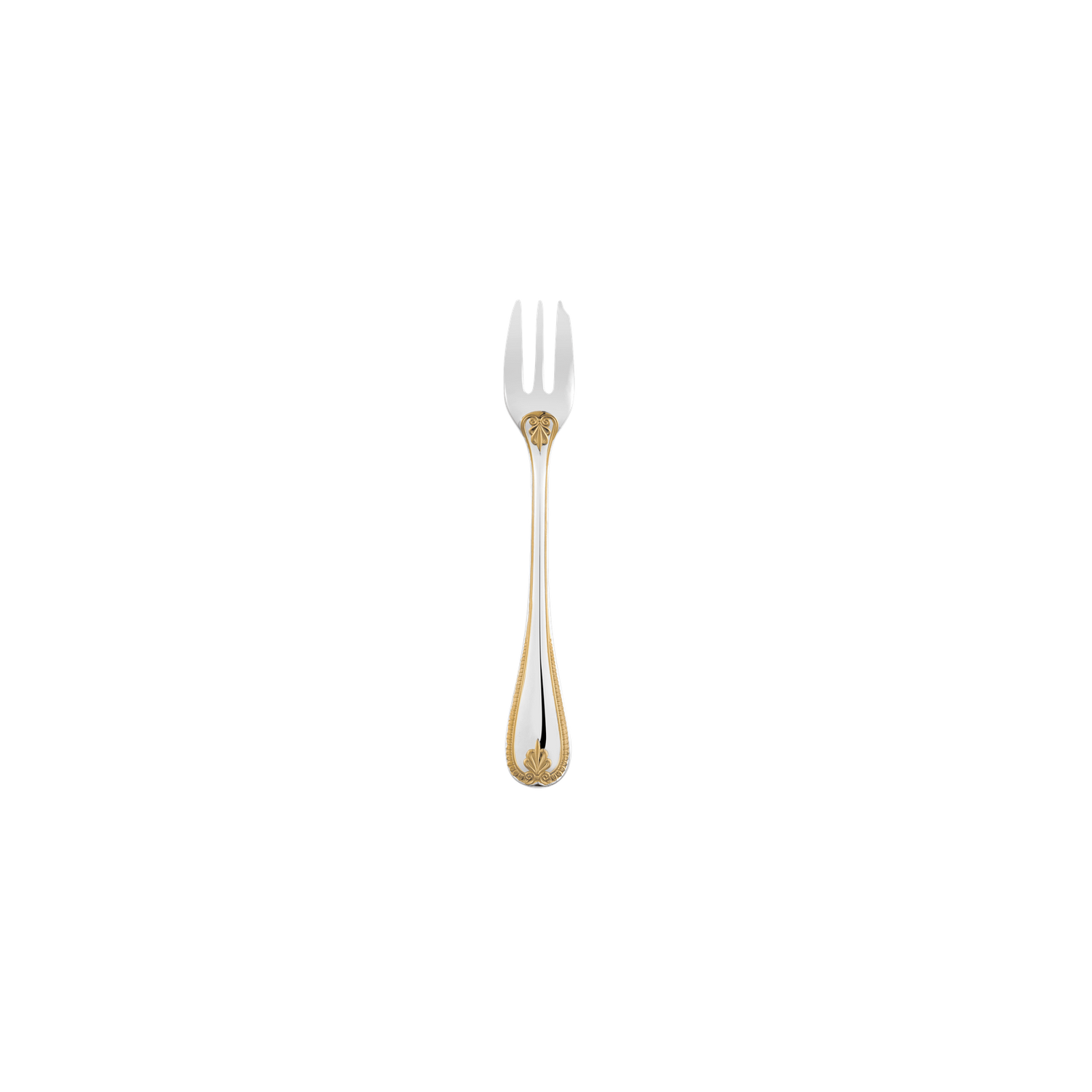Christofle Malmaison Silver Plated Gold Accents Cake Fork