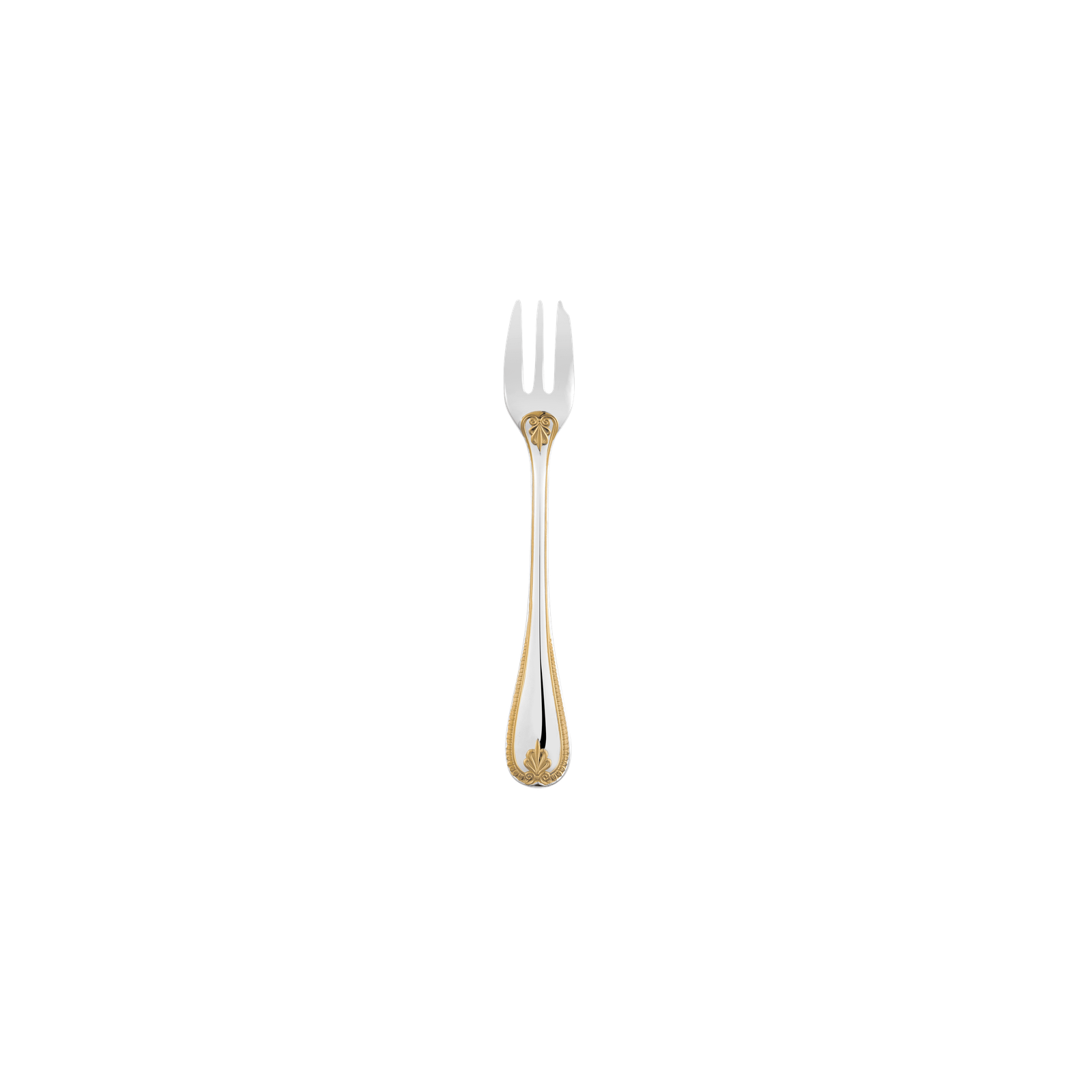 Christofle Malmaison Silver Plated Gold Accents Cake Fork