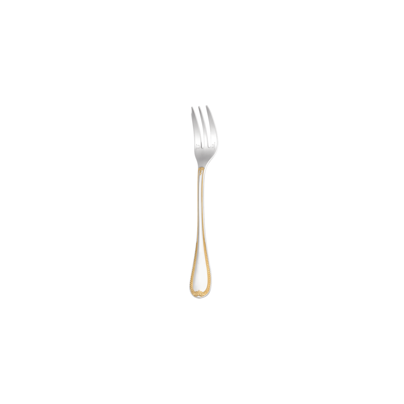Christofle Malmaison Silver Plated Gold Accents Cake Fork