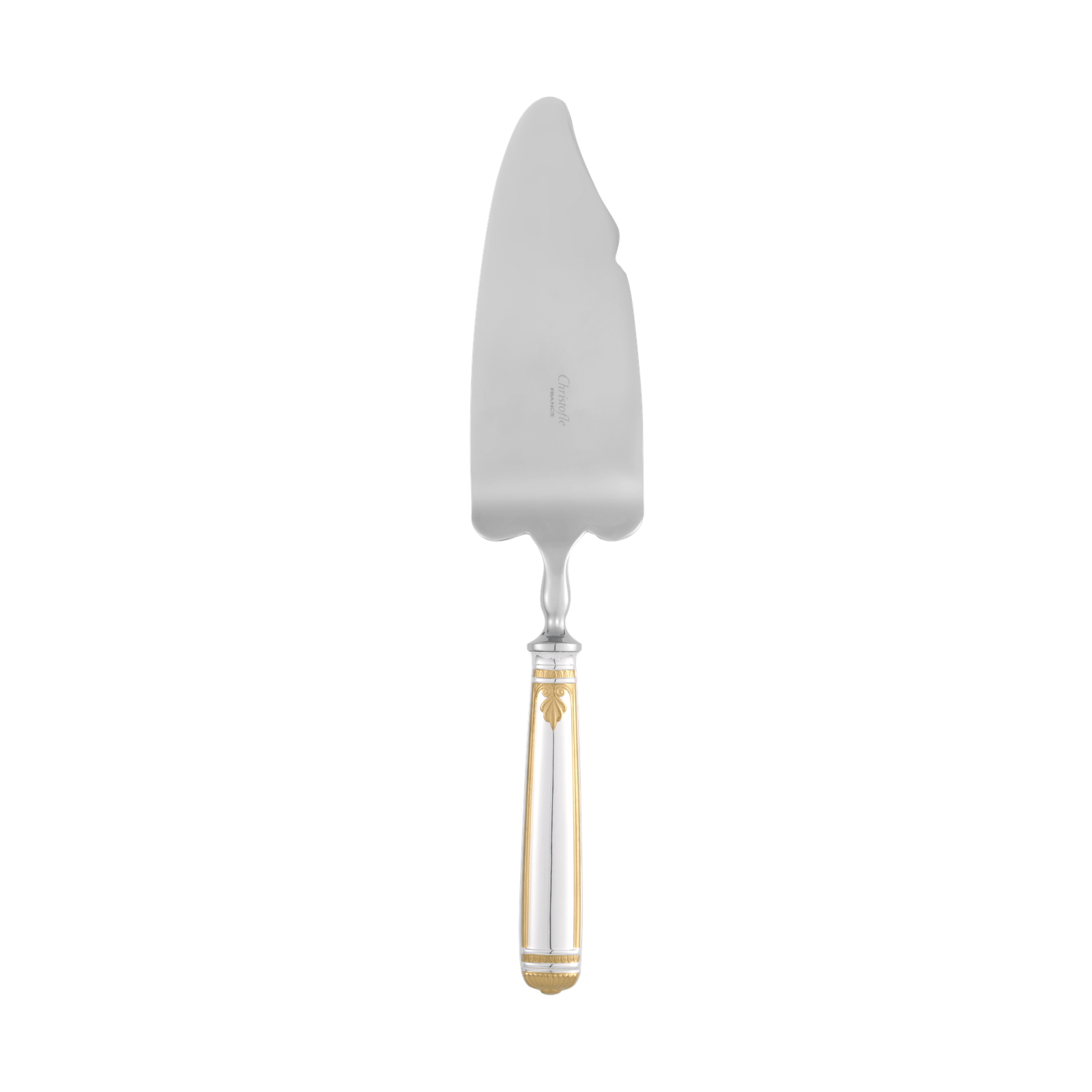 Christofle Malmaison Silver Plated Gold Accents Cake Slice