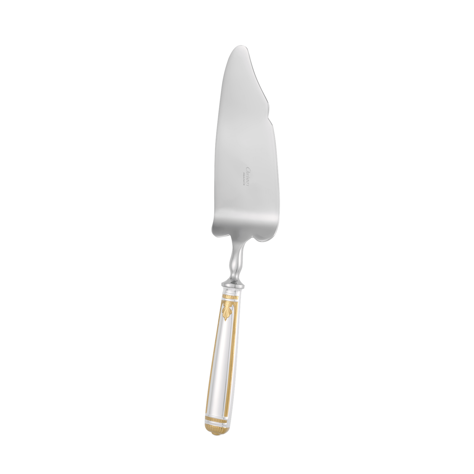 Christofle Malmaison Silver Plated Gold Accents Cake Slice