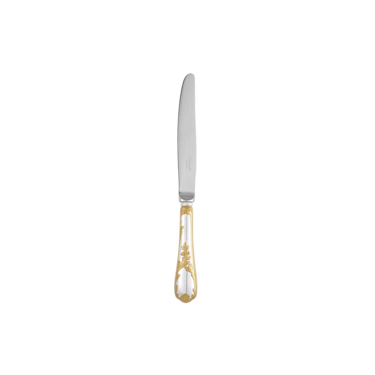 Christofle Marly Silver Plated Gold Accents Dessert Knife