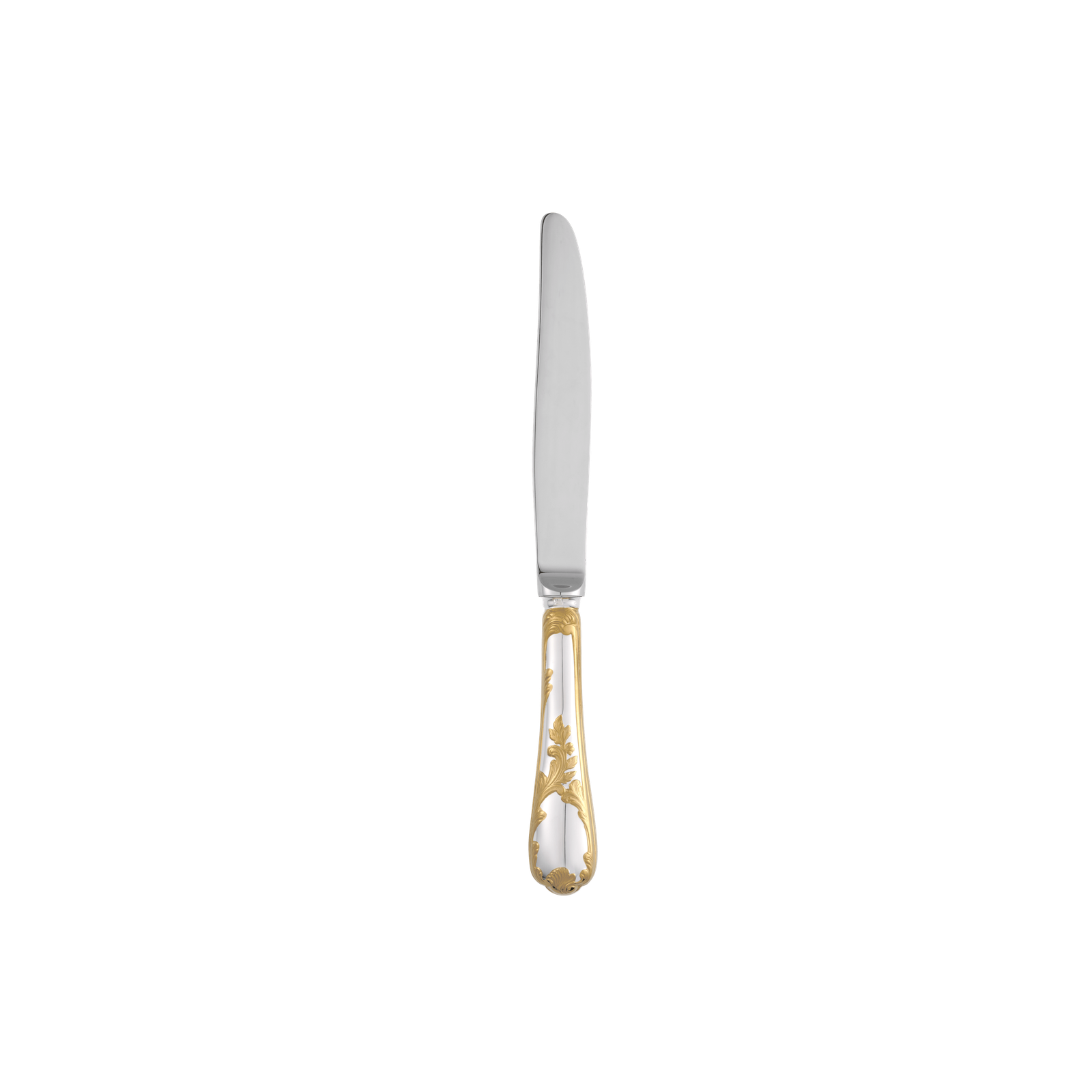 Christofle Marly Silver Plated Gold Accents Dessert Knife
