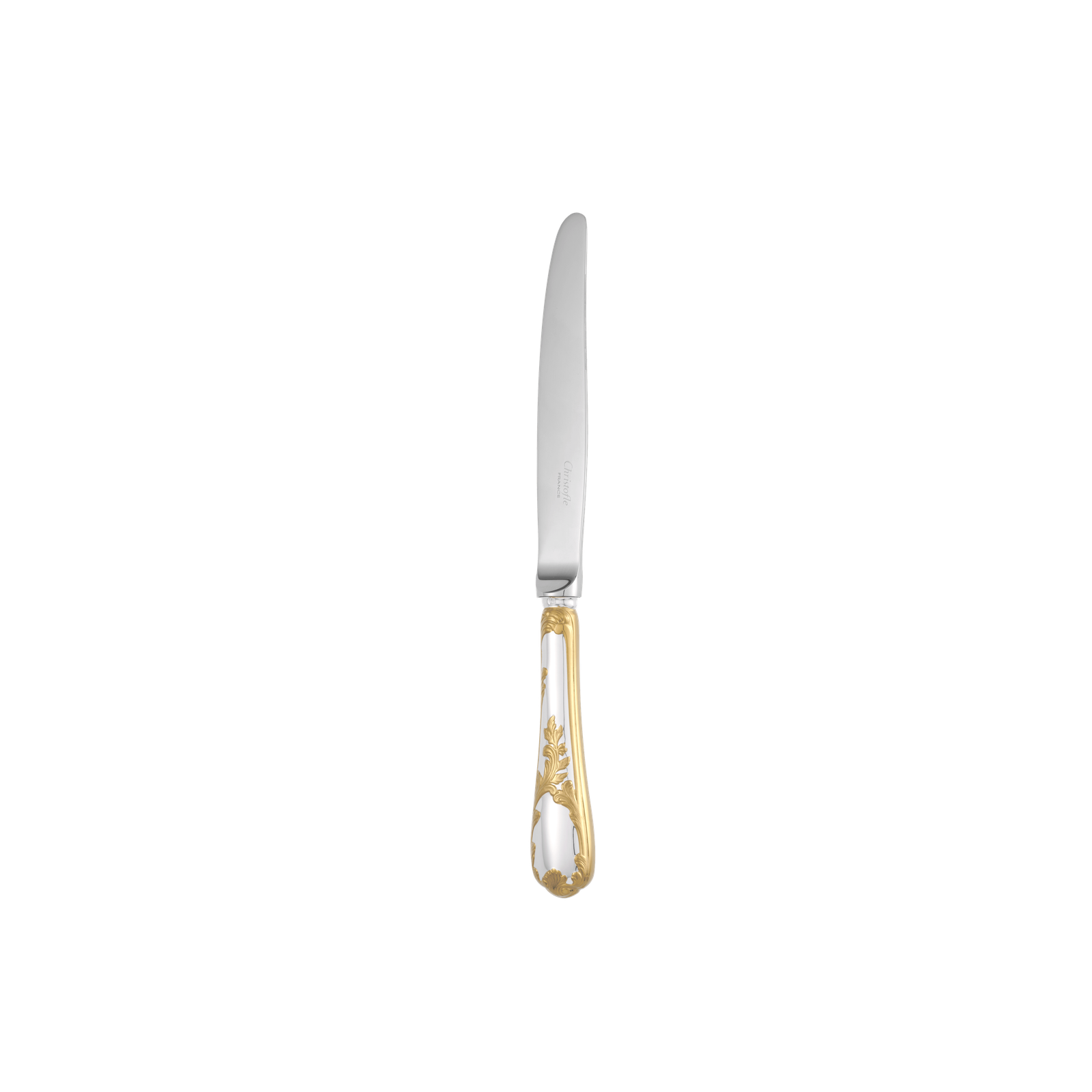Christofle Marly Silver Plated Gold Accents Dessert Knife