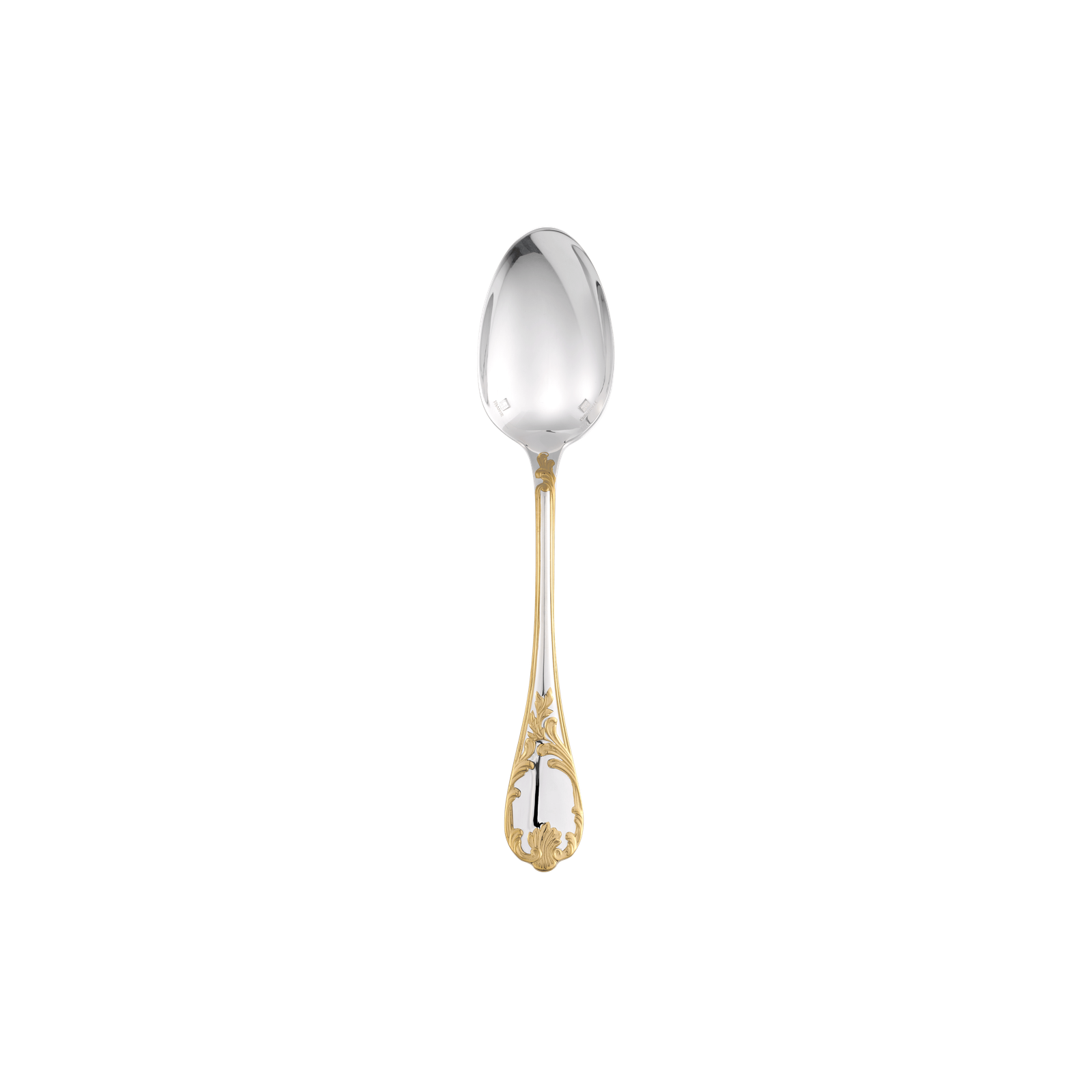 Christofle Marly Silver Plated Gold Accents Dessert Spoon