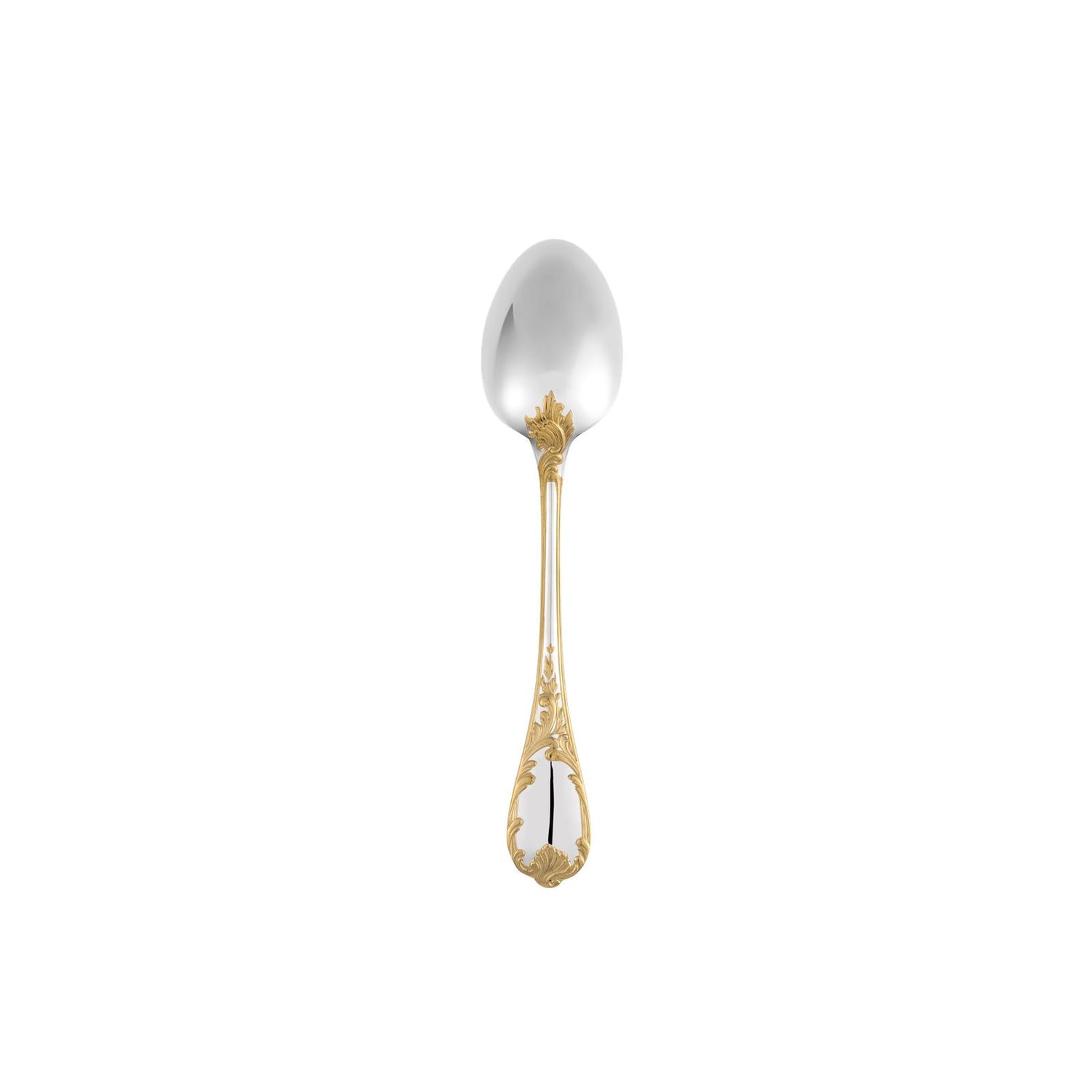 Christofle Marly Silver Plated Gold Accents Dessert Spoon