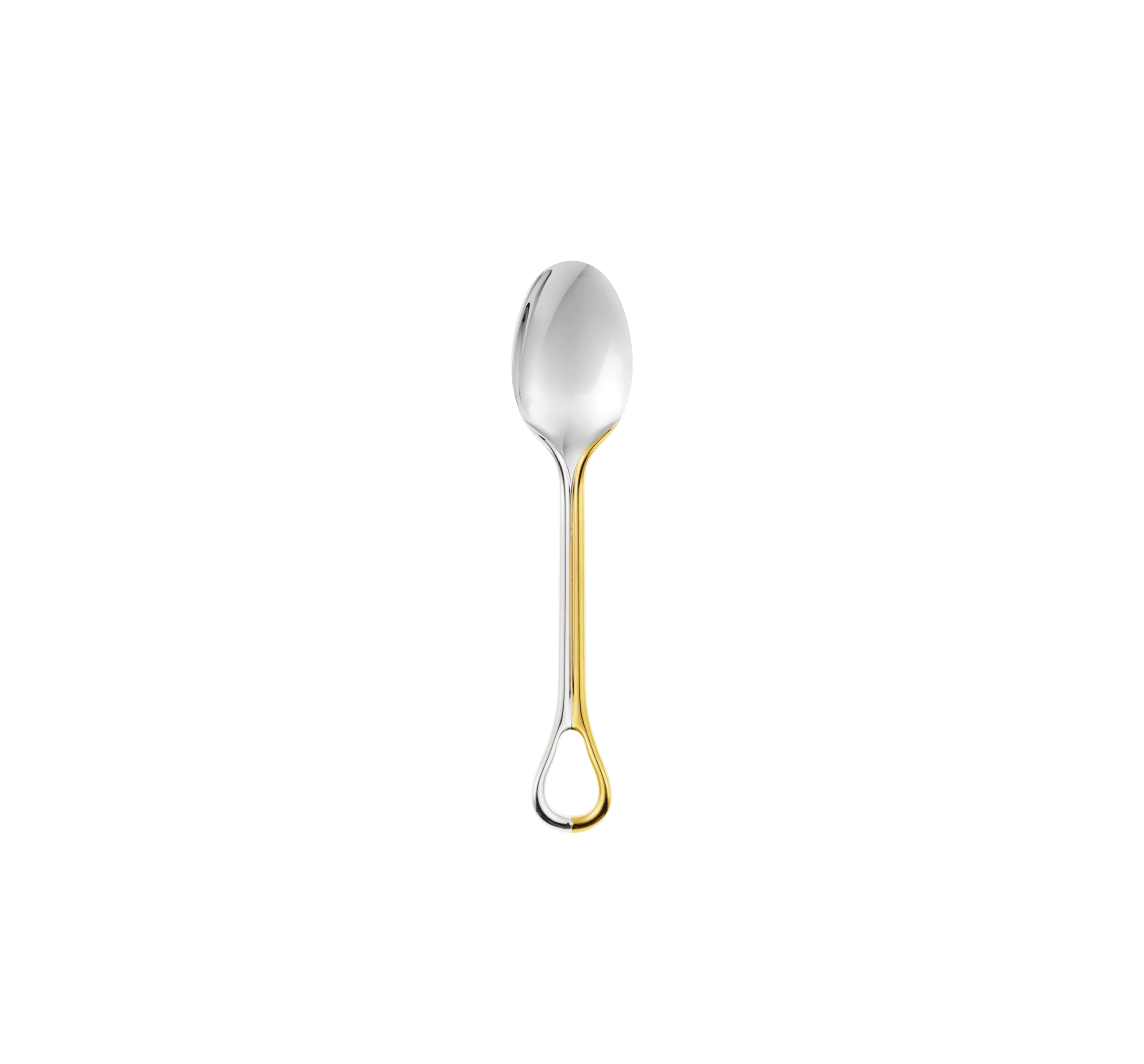Christofle Carrousel Partially Gilded Silver-Plated Dessert Spoon