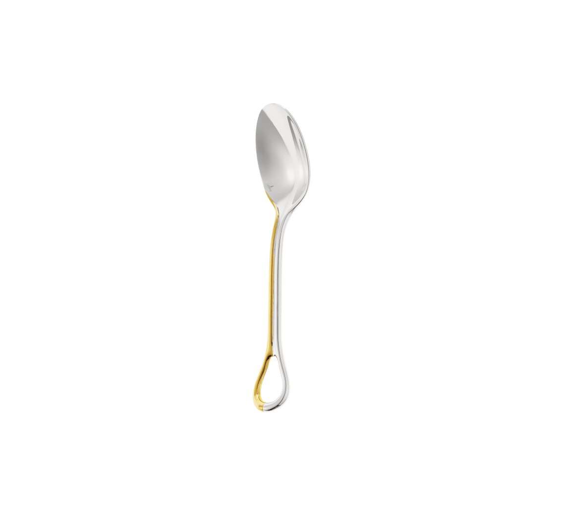 Christofle Carrousel Partially Gilded Silver-Plated Dessert Spoon