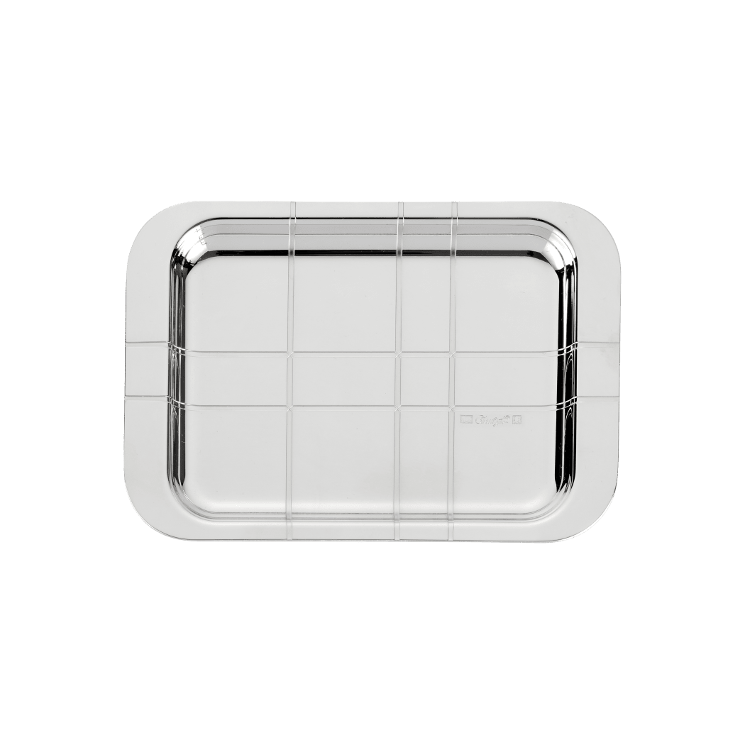 Christofle Graphik Silver-Plated Rectangular Tray
