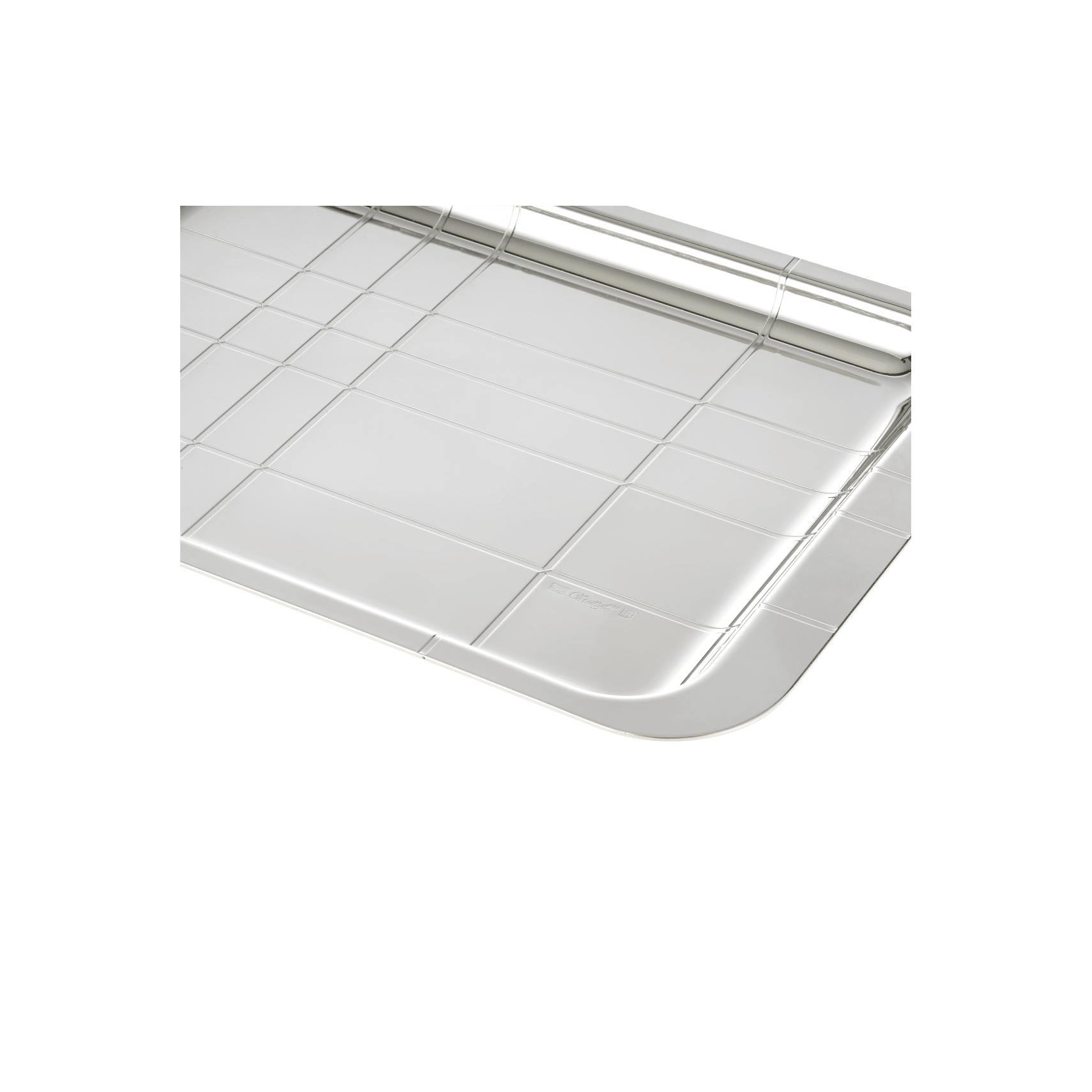 Christofle Graphik Silver-Plated Rectangular Tray