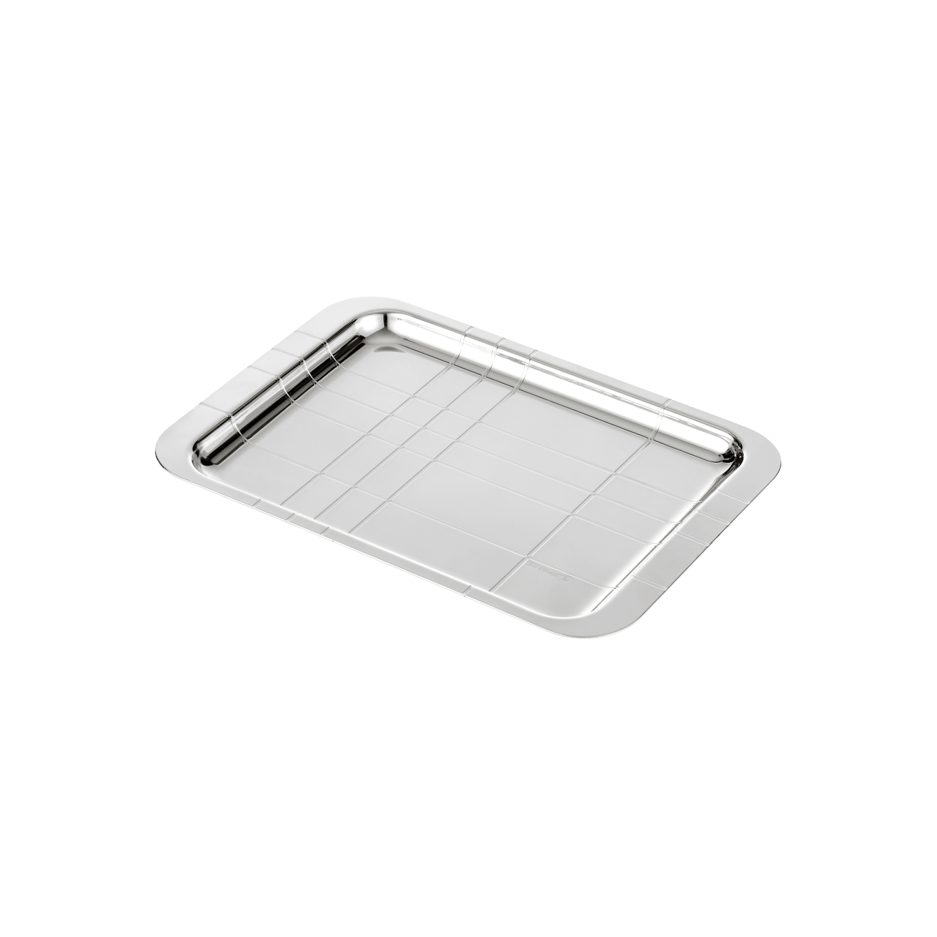 Christofle Graphik Silver-Plated Rectangular Tray