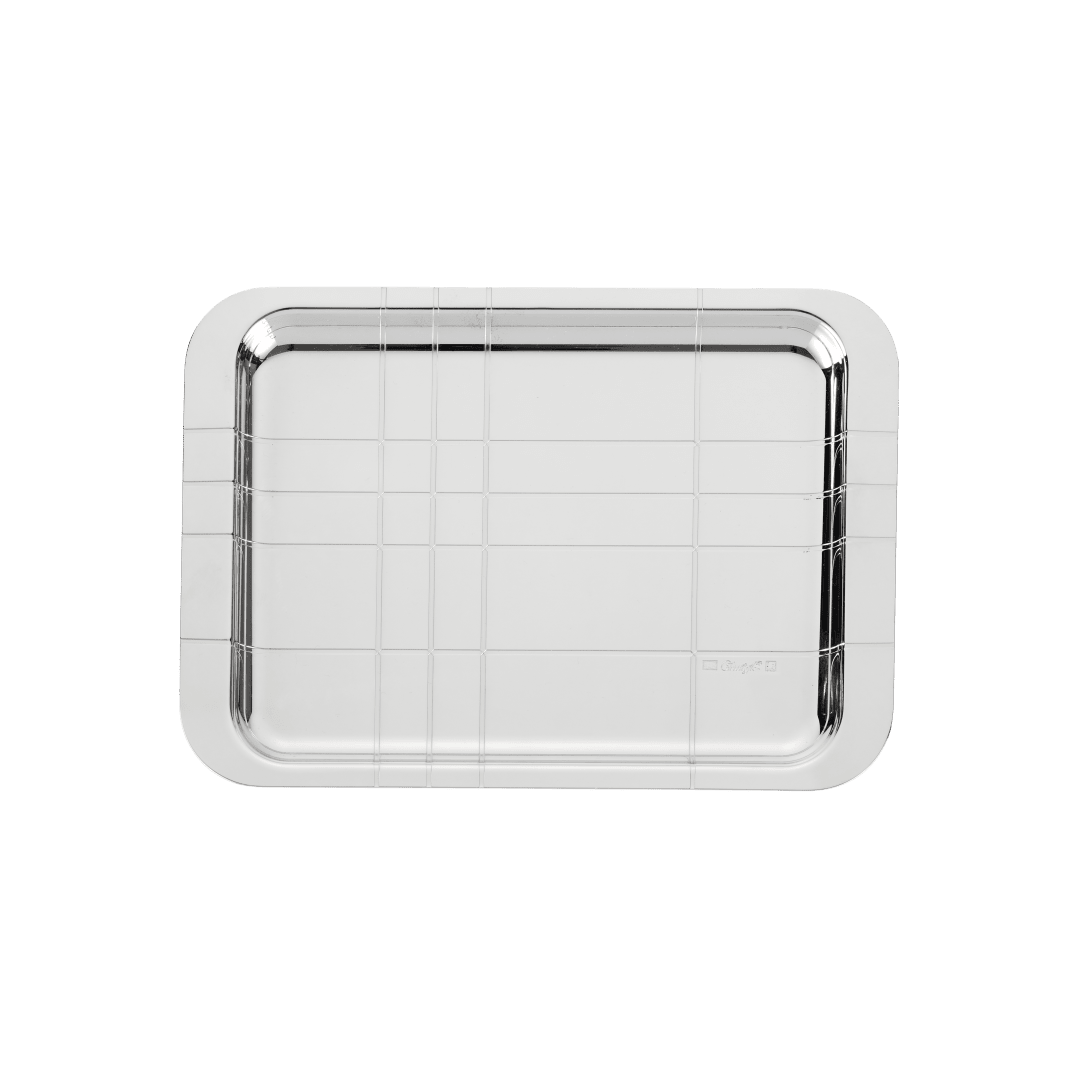 Christofle Graphik Silver-Plated Rectangular Tray