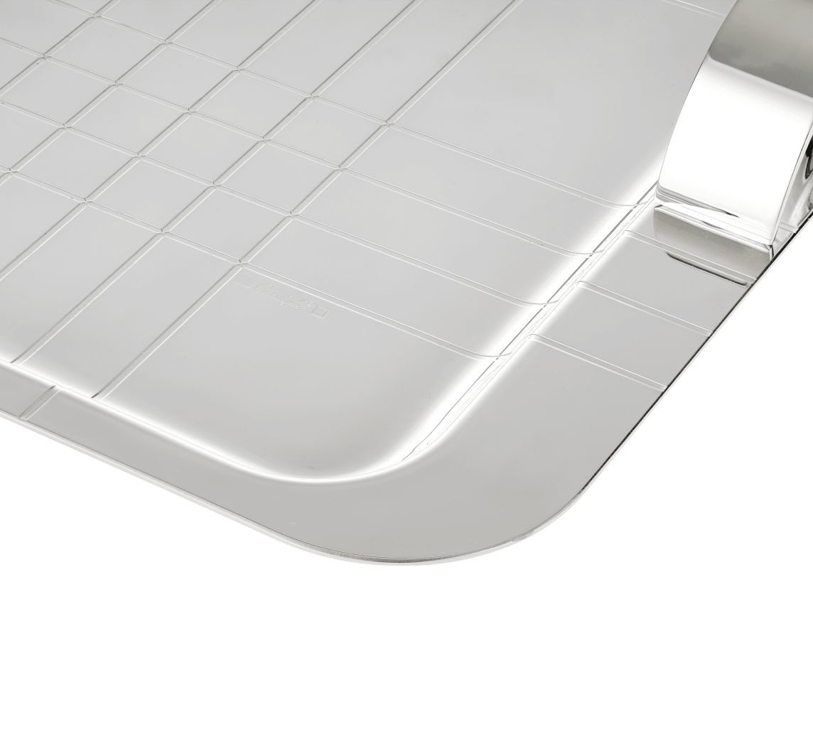 Christofle Graphik Silver-Plated Rectangular Tray - 18 x 13 in