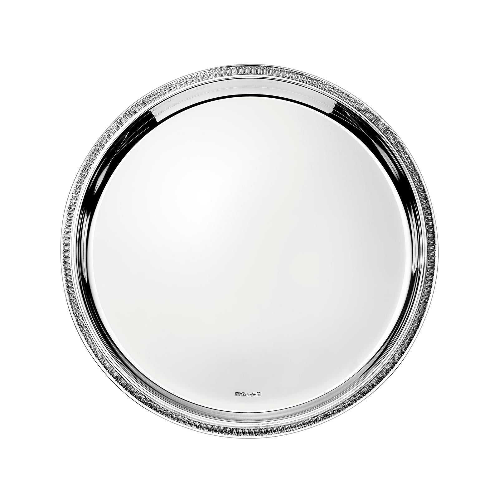 Christofle Malmaison Silver Plated Round Tray