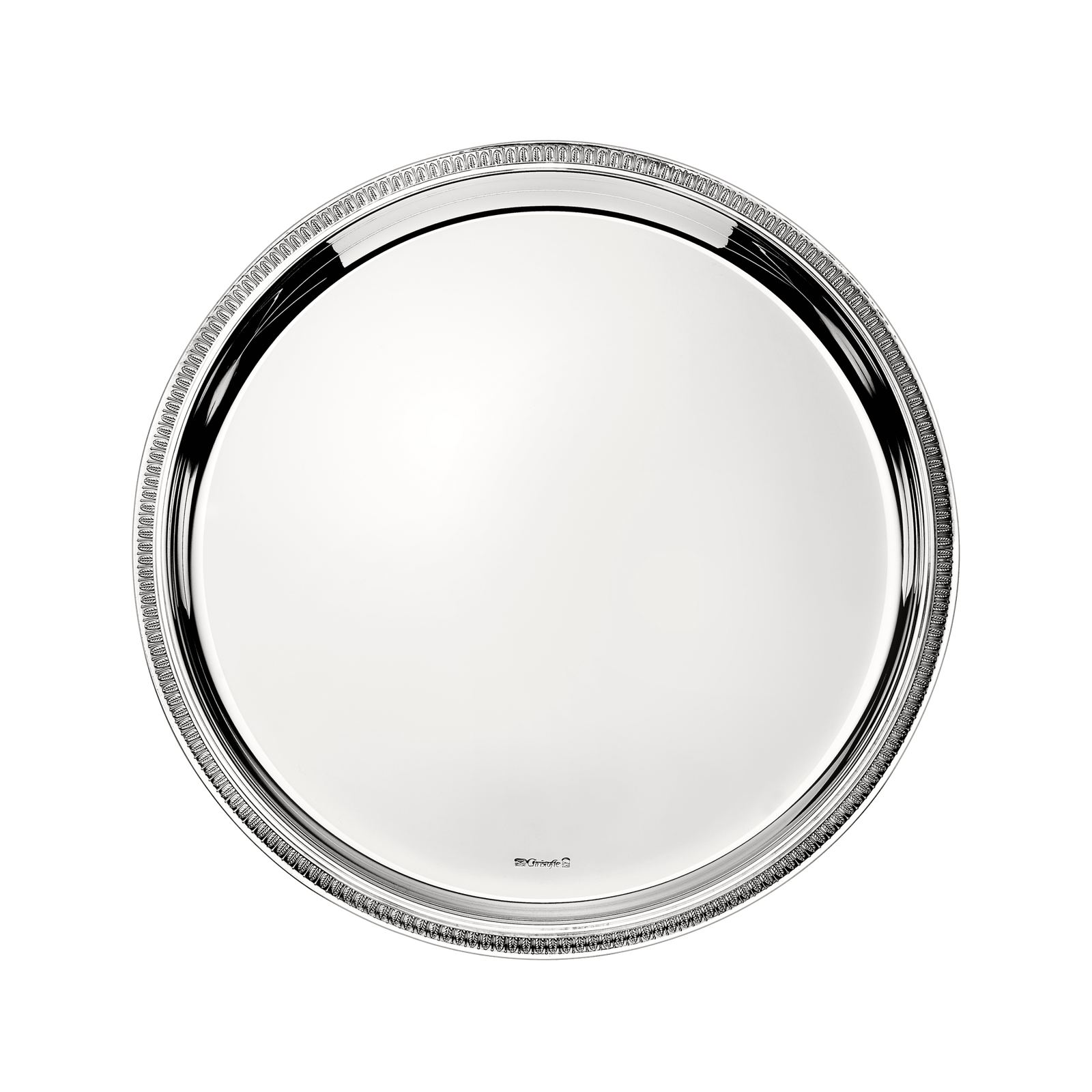 Christofle Malmaison Silver Plated Round Tray