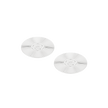 Christofle Malmaison Silver Plated 2 Glass Coasters Palmettes
