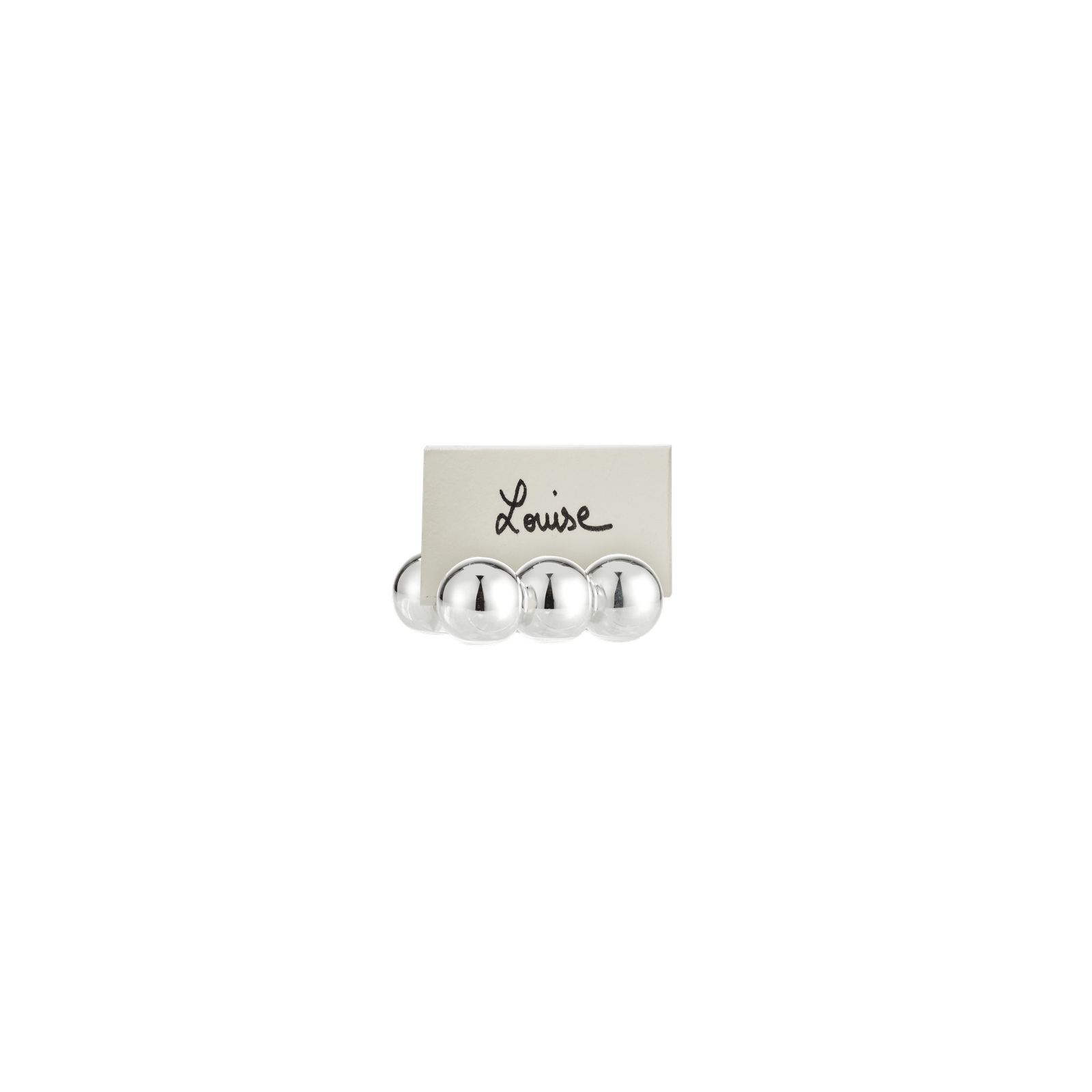 Christofle Perles Silver Plated Place Card Holders -Set of 2