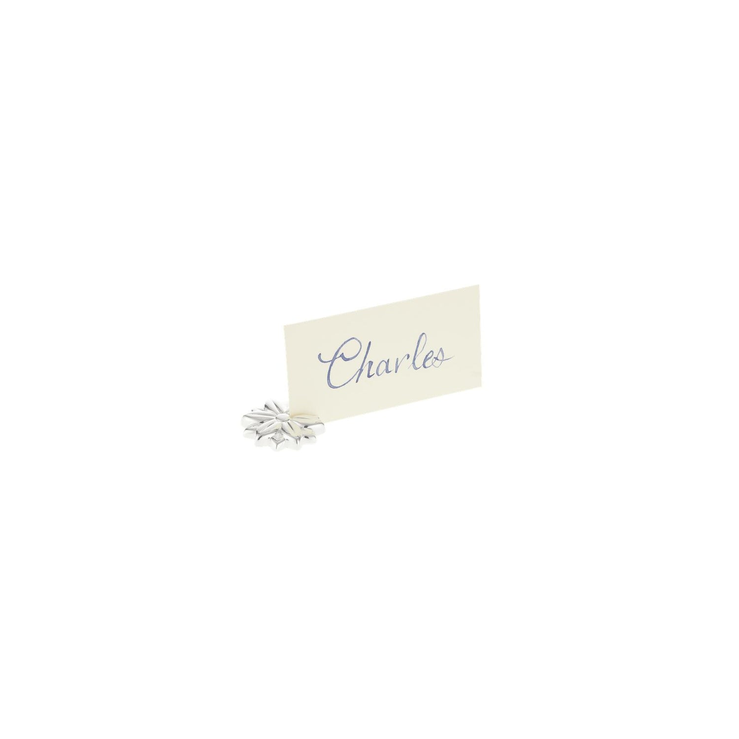 Christofle Malmaison Silver Plated 2 Place Card Holders Palmettes