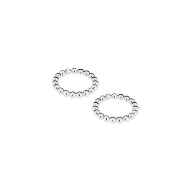 Christofle Perles Silver Plated Napkin Rings -Set of 2