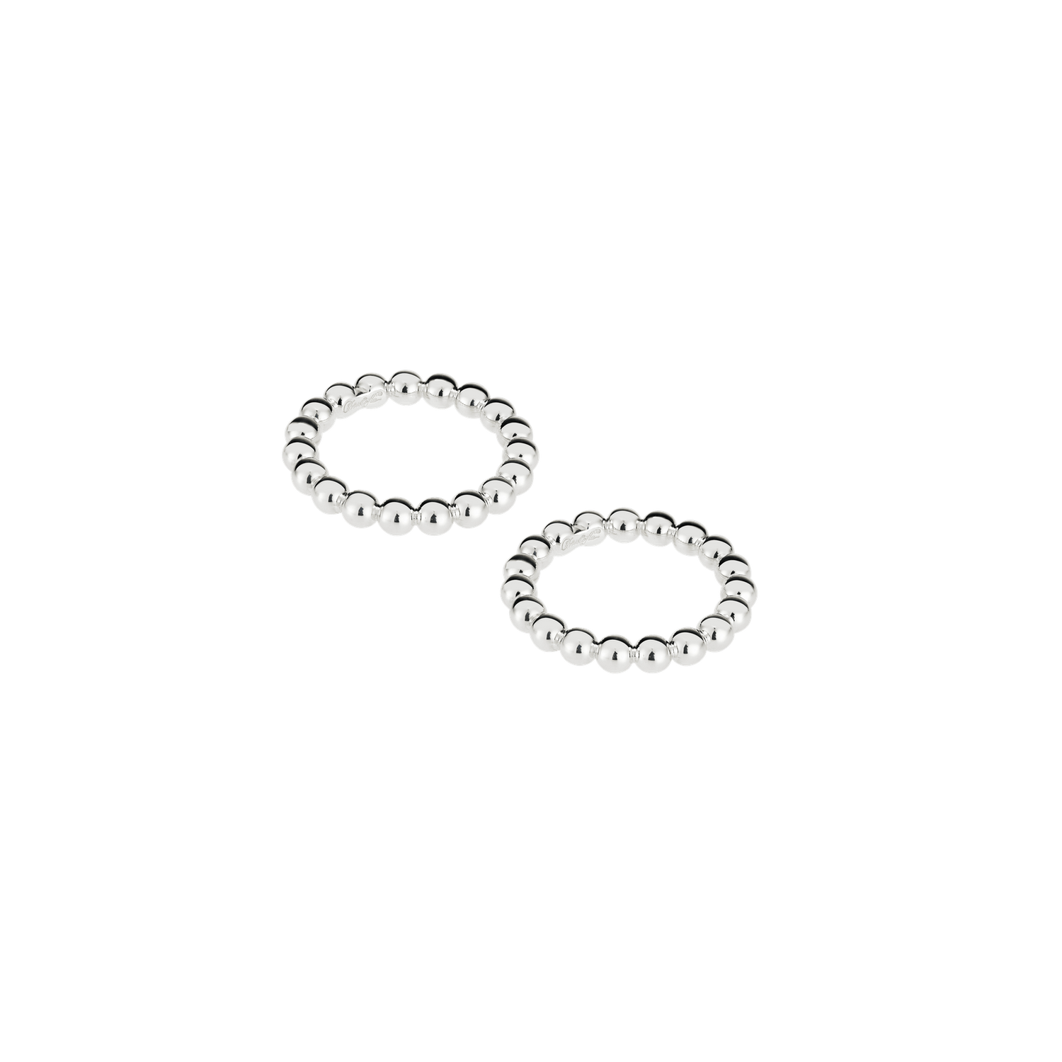 Christofle Perles Silver Plated Napkin Rings -Set of 2