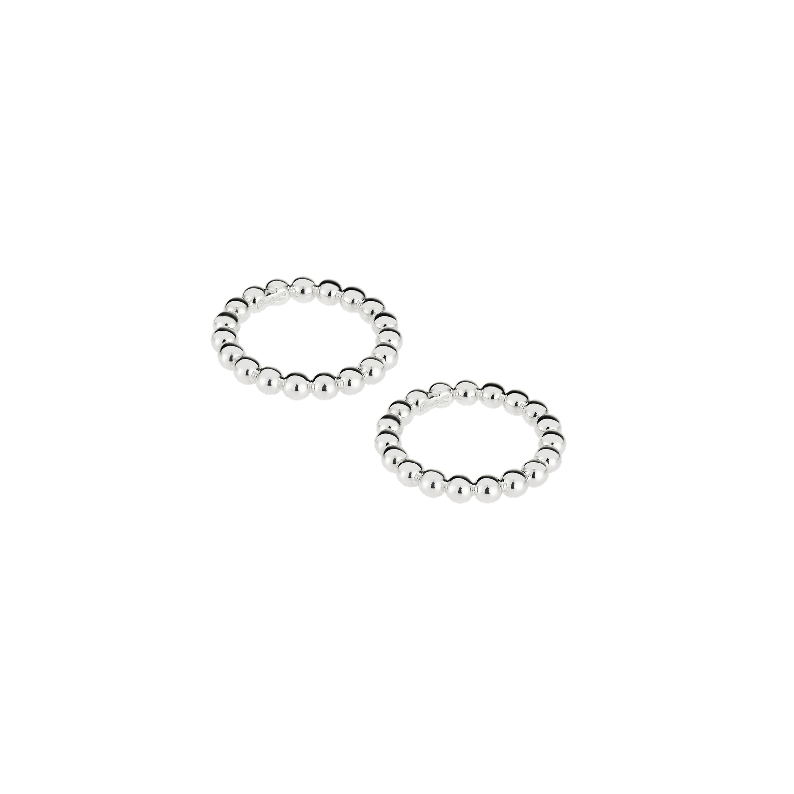 Christofle Perles Silver Plated Napkin Rings -Set of 2