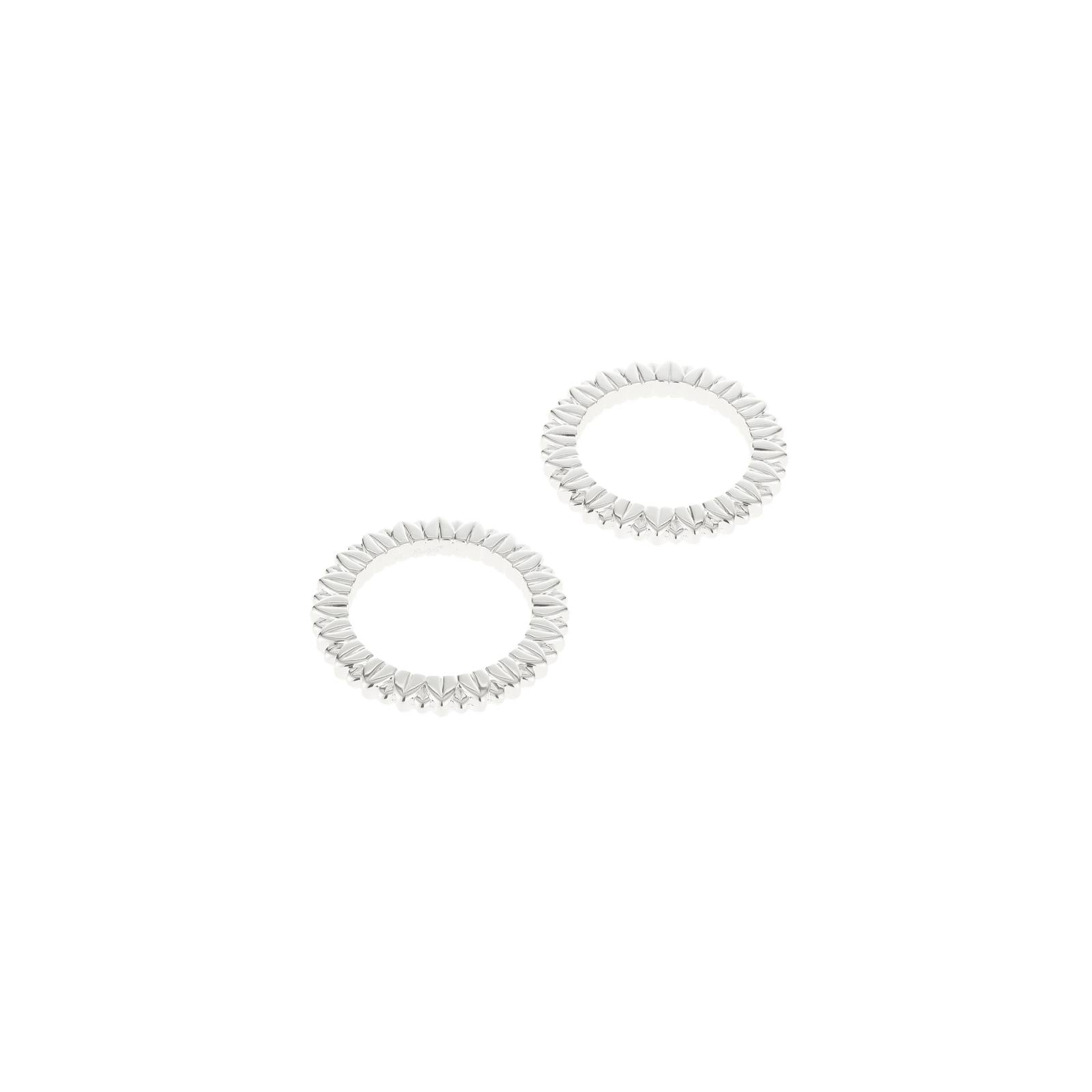 Christofle Malmaison Silver Plated 2 Napkin Rings Palmettes