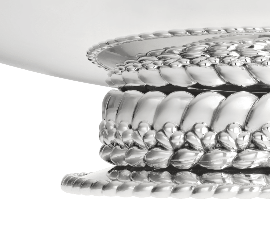 Christofle Babylone Silver-Plated Candle Holder / Odorless