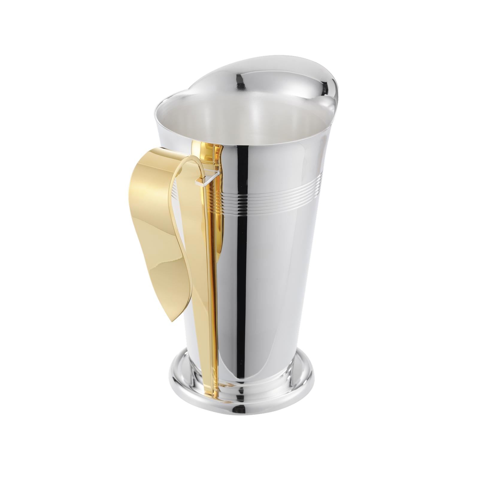 Christofle Les Collections Historiques Silver Plated Water Pitcher With Gilded Handle Fjerdingstad