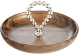 Christofle Perles Silver-Plated and Walnut Bowl