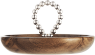 Christofle Perles Silver-Plated and Walnut Bowl