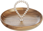 Christofle Perles Silver-Plated and Walnut Bowl